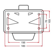 RACETECH Integra Racing License Plate Holder with LED Light 60º
