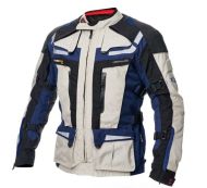 Textile motorcycle jacket ADRENALINE CAMELEON 2.0 BEIGE/NAVY