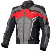 Textile motorcycle jacket ADRENALINE SCORPIO BLACK/RED/GRAY