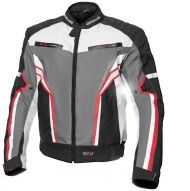 Textile motorcycle jacket ADRENALINE SOLA 2.0 BLACK/GREY/RED