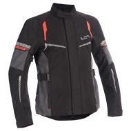 Textile motorcycle jacket Lindstrands Backafall Black/grey