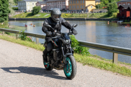 Lindstrands Bydalen Black/Steel Gray textile motorcycle jacket