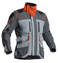 Lindstrands Myrvik Textile Moto Jacket Light Grey/Black/Orange