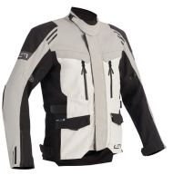 Lindstrands Storbo Light Gray Black textile motorcycle jacket