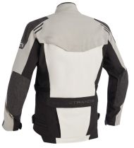 Lindstrands Storbo Light Gray Black textile motorcycle jacket