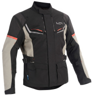 Lindstrands Sylarna Black/Light Gray textile motorcycle jacket