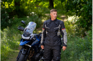 Lindstrands Sylarna Black/Light Gray textile motorcycle jacket