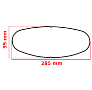 Universal plate ANTIFOG FOGCITY FULLFACE FCE002 285x95mm