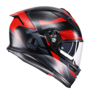 Helmet AGV K7 MPLK GLIMPSE MATT BLACK/RED