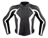 Leather jacket A-PRO FLANGER BLACK/WHITE