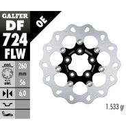 Floating rear brake disc Galfer WAVE FLOATING (C. STEEL) 260x6mm DF724FLW