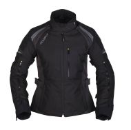 Women's 4-season touring motorcycle jacket Modeka Amberly Black/Dark Grey