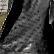Motorcycle leather jacket SPIDI GARAGE PERFORATED BLACK