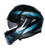 Modular helmet AGV STREETMODULAR LEDRO MATT BLACK/POWDER BLUE