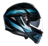 Modular helmet AGV STREETMODULAR LEDRO MATT BLACK/POWDER BLUE