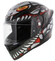 HELMET K1 S E2206 - LYZARD MATT BLACK/GREY/RED