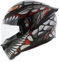 HELMET K1 S E2206 - LYZARD MATT BLACK/GREY/RED