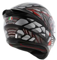 HELMET K1 S E2206 - LYZARD MATT BLACK/GREY/RED
