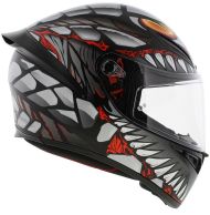 HELMET K1 S E2206 - LYZARD MATT BLACK/GREY/RED