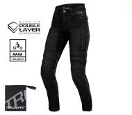 Дамски мото дънки TRILOBITE PARADO DOUBLELAYER SLIM FIT BLACK AAA(A) LEVEL 2