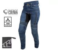 Дамски мото дънки TRILOBITE PARADO DOUBLELAYER SLIM FIT BLUE LEVEL 2
