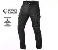 Motorcycle jeans TRILOBITE ACID SCRAMBLER 2.0 BLACK DOUBLELAYER AAA