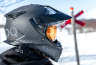 Каска AMOQ Recoil Electric visor Carbon ADV helmet Blackout