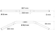 Кормило ACCOSSATO D28.5x4 L860 SLV HBT187S