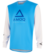 Мотокрос блуза AMOQ Ascent Comp Jersey Sky Blue-White