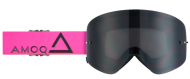 Мотокрос очила AMOQ MX Goggles Vision Magnetic Pink-Black - Smoke