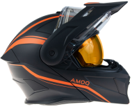 Отваряема каска AMOQ Ballast Electric visor Helmet Black/Orange