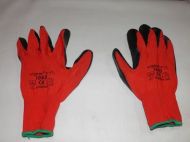 Work gloves - latex - red / size 9