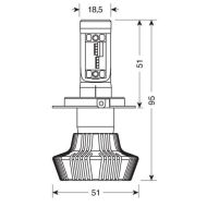 Халогенна крушка H4 - 10-30V - LED - 25W