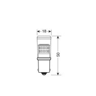 Крушка Mega-Led Hi-Power 48 - 12-28V - (P21W) - BA15s БЯЛА