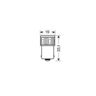 Крушка Mega-Led Hi-Power 11 - 10-30V - (P21W) - BA15s БЯЛА