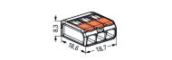 Connection for cables 0.2-4mm2 (3 cables)