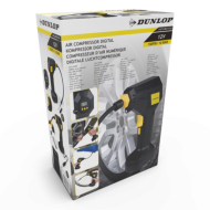 Преносим компресор с дигитален манометър 12V 125PSI / 10 bar Dunlop