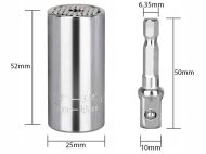 Universal wrench 7-19 mm 1/4-3/4