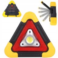 WARNING TRIANGLE LED flashlight and external battery