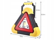 WARNING TRIANGLE LED flashlight and external battery
