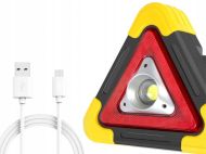 WARNING TRIANGLE LED flashlight and external battery