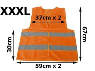 Светлоотразителна жилетка оранжева - XXXL