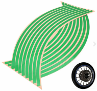 STICKERS REFLECTIV PENTRU JANTE - VERDE