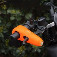 Locking device with alarm for motorbike, scooter, bicycle, ATV orange