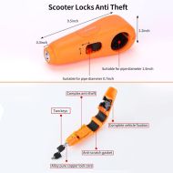 Locking device with alarm for motorbike, scooter, bicycle, ATV orange