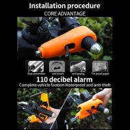 Locking device with alarm for motorbike, scooter, bicycle, ATV orange