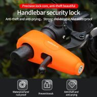 Locking device with alarm for motorbike, scooter, bicycle, ATV orange