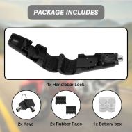 Locking device with alarm for motorbike, scooter, bicycle, ATV black