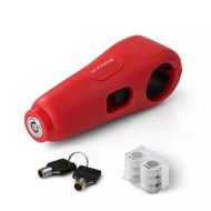 Locking device with alarm for motorbike, scooter, bicycle, ATV red