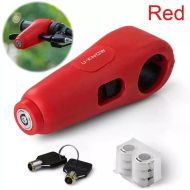 Locking device with alarm for motorbike, scooter, bicycle, ATV red
